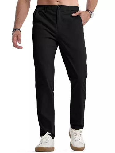 Elegancity Hosen Elegancity Herren Chinohose Stretch Freizeithose Regular Fit Stoffhose Anzughose Einfarbig 60% Baumwolle Passform Mit Bundgummi S-3XL