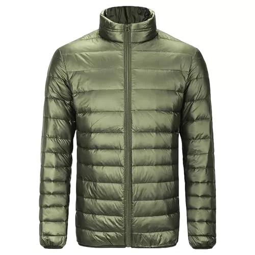 Jamron Jacken Jamron Herren Übergröße Winterjacke Steppjacke Warm Wattierte Pufferjacke mit Stehkragen & Vielen Taschen