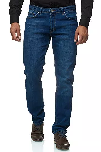 JEEL Jeans JEEL Herren-Jeans - Regular-Fit Straight-Cut - Stretch - Jeans-Hose Basic Washed