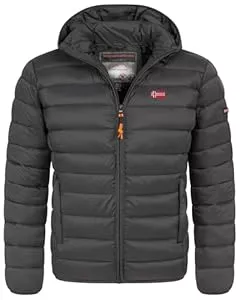 Geographical Norway Jacken Geographical Norway Herren Herbst Winter Jacke warm gefüttert Steppjacke Outdoor Leicht Kapuzenjacke Winterjacke