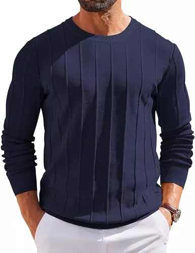 COOFANDY Pullover & Strickmode COOFANDY Herren Pullover mit Rundhals Strickpullover Herrenpullover Casual Pulli Langarmshirt Sweater