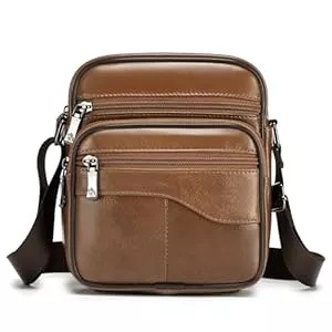 BAGZY Taschen & Rucksäcke BAGZY Herren-Umhängetasche, Echtleder, kleine Umhängetasche, Herren, Umhängetasche, Business-Taschen, Rucksäcke, Travers, Taschen, Handtaschen, Reise