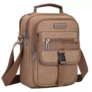 WITZMAN Taschen & Rucksäcke WITZMAN Umhängetasche Herren Canvas Schultertasche Herren Tasche Umhängen Vintage Fit 11 iPad Messenger Bag Herrenhandtasche für Reisen