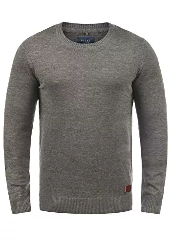 b BLEND Pullover & Strickmode Blend BHLars Herren Strickpullover Feinstrick Pullover mit Rundhals-Ausschnitt Baumwollmischung Regular fit