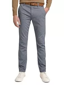 TOM TAILOR Denim  TOM TAILOR Denim Herren Straight Fit Chino Hose mit Gürtel