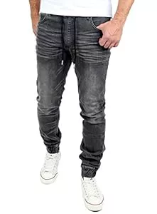 Reslad  Reslad Jeans Jogginghose Sweathose in Jeansoptik Jeans-Herren Slim Fit Herren-Hose RS-2073