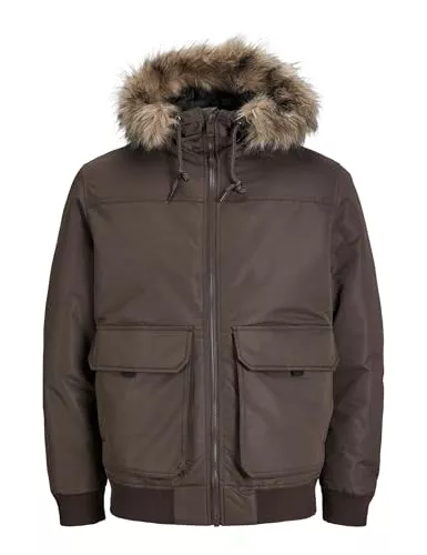 JACK & JONES Jacken JACK & JONES Herren Jjconstruct Faux Fur Bomber Bomberjacke