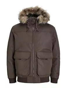 JACK & JONES Jacken JACK & JONES Herren Jjconstruct Faux Fur Bomber Bomberjacke