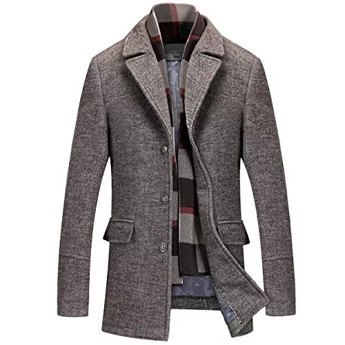 Mirecoo Mäntel Mirecoo Herren warm Wollmantel Kurzmantel Winter Jacke Business