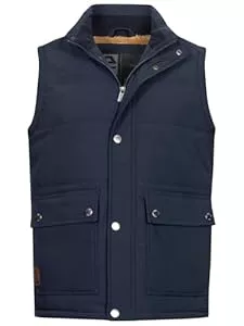 Indicode  Indicode Herren INBellmil gefütterte Steppweste mit Reißverschluss und Stehkragen | Markenweste für Männer