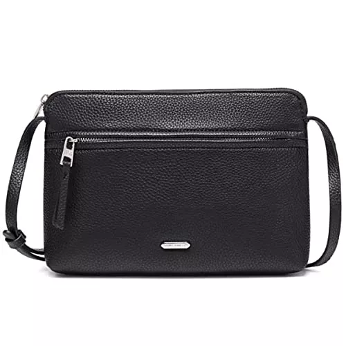 David Jones Taschen & Rucksäcke David Jones - Damen Umhängetasche - Kleine Flache Handtasche PU Leder - Tasche Klassiche Elegante Beuteltasche Reise Shopping Handytasche Arbeit Clutch Party