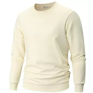 VEIISAR  VEIISAR Sweatshirt Herren Langarm aus weicher Baumwolle - 310g Bequemer Pullover mit Rundhals für Herbst und Winter