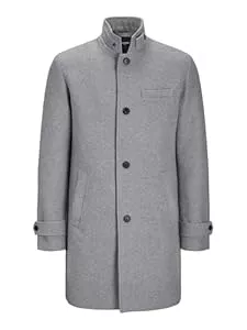 JACK & JONES  JACK & JONES JJEMELTON WOOL BLEND COAT SN Männer Wintermantel schwarz Basics, Streetwear