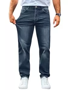 Runcati  Runcati Jeans Herren Regular Fit Jeanshose Freizeit Stretch Denim Hosen Männer Lässig Basic Hose