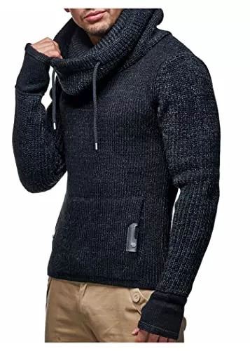 Leif Nelson Pullover & Strickmode Leif Nelson Herren Strickpullover mit Kragen/Hochwertiger Winterpullover im Regular Fit Schnitt, ideal für Casual-Looks, in vielfältigen Größen und Farben verfügbar