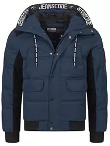 Indicode Jacken Indicode Herren INJakobe Winterjacke mit Kapuze | Herrenjacke warme Freizeitjacke Männer