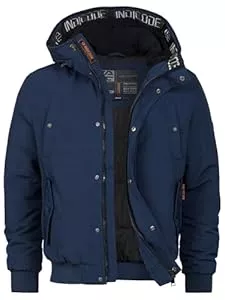 Indicode Jacken Indicode Herren INAlbanos Winterjacke mit Kapuze | Herrenjacke mit verdecktem Reißverschluss Männer