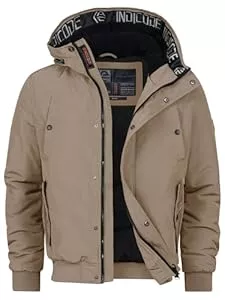 Indicode Jacken Indicode Herren INAlbanos Winterjacke mit Kapuze | Herrenjacke mit verdecktem Reißverschluss Männer