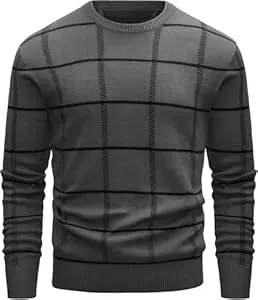 MAGCOMSEN Pullover & Strickmode MAGCOMSEN Pullover Herren Rundhals Baumwolle Sweatshirt Basic Leicht Strickpullover Warm Winterpullover für Alltag