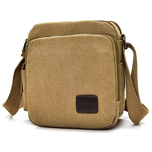 Outreo Taschen & Rucksäcke Outreo Canvas Umhängetasche Herren Schultertasche Kleine Herrentaschen Vintage Messenger Bag Taschen für Schule Kuriertasche Tablet Segeltuchtaschen Reisetasche Sport Werkzeug Taschen sporttasche