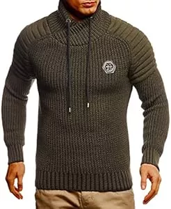 Leif Nelson Pullover & Strickmode Leif Nelson Herren Strickpullover mit Schalkragen/Hochwertiger Winterpullover im Regular Fit Schnitt, ideal für Casual und Business-Looks, in vielfältigen Größen und Farben verfügbar