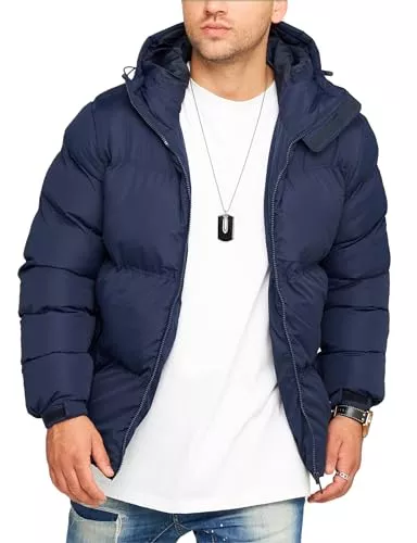 behype. Jacken behype. Herren warme Winterjacke mit Kapuze Steppjacke Puffer-Jacke J14