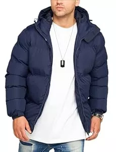 behype.  behype. Herren warme Winterjacke mit Kapuze Steppjacke Puffer-Jacke J14