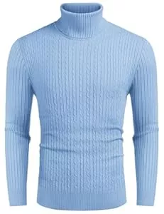 COOFANDY Pullover & Strickmode COOFANDY Herren Rollkragenpullover Feinstrick Pullover Langarm Winter Pullover Slim fit Warm Rollkragen Pulli