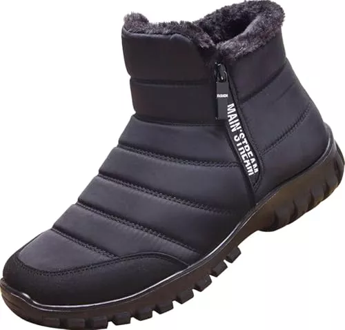 GILKUO Stiefel GILKUO Winterschuhe Herren Warme Gefüttert Winterstiefel Reißverschluss