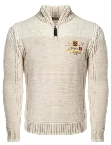 Carisma Pullover & Strickmode Carisma Strickpullover für Herren ? Herren Troyer mit Stickerei ? Angenehmer Regular Fit Pullover für Büro und Freizeit 7803