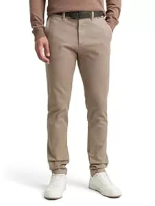TOM TAILOR  Tom Tailor Herren Slim Fit Stretch Chino Hose mit Gürtel 1037653