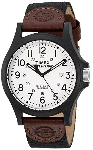 Timex Uhren Timex Herren Analog Armbanuhr mit Stoffband Expedition Acadia Rugged