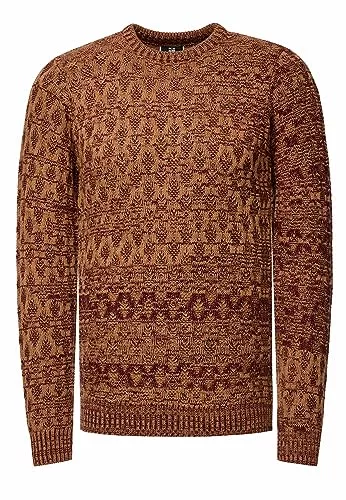 Rusty Neal Pullover & Strickmode Rusty Neal Herren Pullover S M L XL XXL 3XL Strickpullover Rundhals Grob-Strick-Pullover Langarm 429
