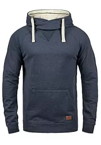 b BLEND Kapuzenpullover Blend BHSales Herren Kapuzenpullover Hoodie Pullover mit Kapuze Kordelzug Kängurutasche Rippbündchen Label-Details Baumwollmischung Regular fit