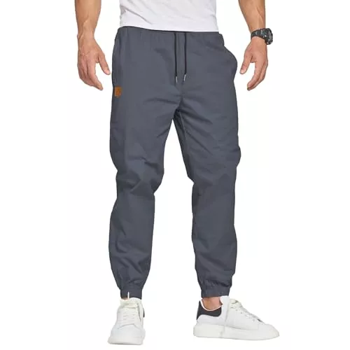 ZOXOZ Hosen ZOXOZ Herren Hose Chino Cargo Hose Freizeithose Baumwolle Sporthose Casual Jogginghose Elastische Taille mit Kordelzug Sweatpants Herren mit Taschen