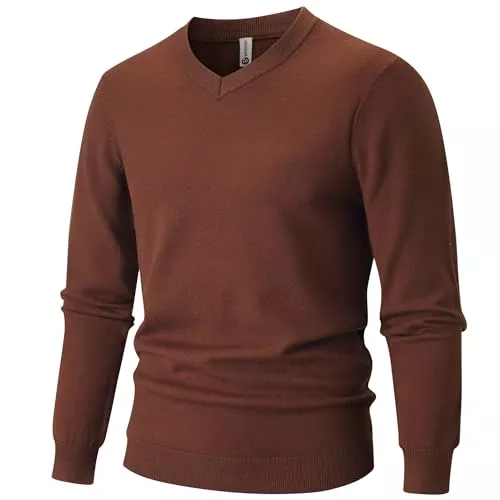 VEIISAR Pullover & Strickmode VEIISAR Herren Pullover mit V-Ausschnitt 360g - Dicke Variante - Pullover Wärme für Herbst/Winter - Weicher Bequemer Strickpullover
