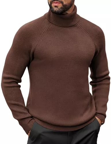 COOFANDY Pullover & Strickmode COOFANDY Herren Rollkragenpullover Strickpullover Rollkragen Pullover Slim Fit Turtleneck Sweater Warm Winterpullover Männer Pulli