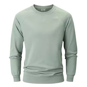 USALL  USALL Sweatshirts für Herren Baumwolle Rundhals Hoodie Pullovers Männer Kapuzenpullover Langarm Casual Sweatshirt