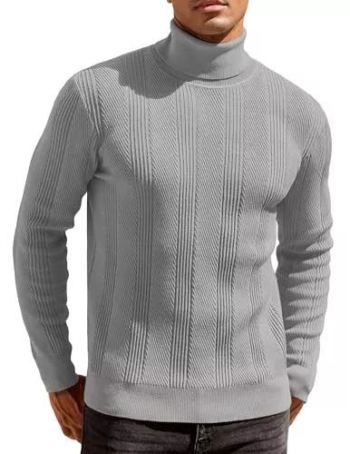 COOFANDY Pullover & Strickmode COOFANDY Rollkragenpullover Herren Slim Fit Pullover Casual Business Rollkragenshirt Männer Rollkragen Pulli Sweater Winterpullover