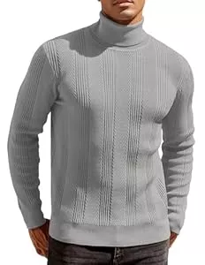 COOFANDY  COOFANDY Rollkragenpullover Herren Slim Fit Pullover Casual Business Rollkragenshirt Männer Rollkragen Pulli Sweater Winterpullover