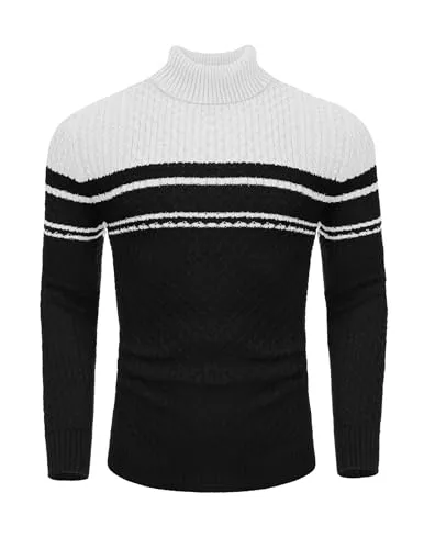 COOFANDY Pullover & Strickmode COOFANDY Rollkragenpullover Herren Pullover Rollkragen Slim Fit Rollkragenpulli Turtleneck Strickpullover Rolli Winterpullover