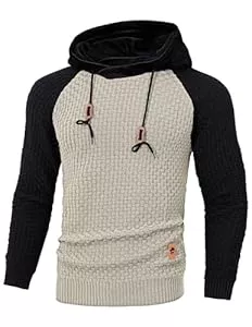 TARAINYA  TARAINYA Pullover Herren Pulli Strickpullover Männer Winterpullove Langarm Warm Sweater mit Kapuze