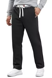 VOGSTART  VOGSTART Herren Mit Sherpa-Futter Hose Winter Warm Athletische Gefütterte Feuchtigkeitsableitend Mit Taschen Bequem S-2XL