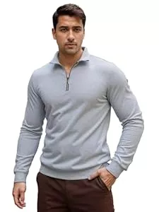 Bkul Pullover & Strickmode Bkul Sweatshirt Herren 1/4 Zip Stehkragen Pullover Ohne Kapuze Herren Langarm Warm Winter Leichter Arbeitspullover