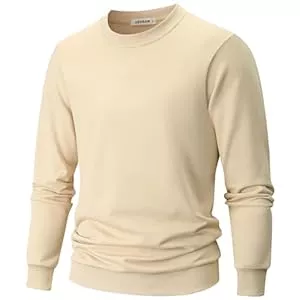 VEIISAR Pullover & Strickmode VEIISAR Sweatshirt Herren Langarm aus weicher Baumwolle - 310g Bequemer Pullover mit Rundhals für Herbst und Winter