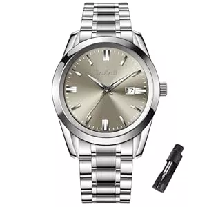 Taxau  Taxau Edelstahl Herrenuhren wasserdichte Uhren Luxus Business Uhren Multifunktion Leuchtdatum Geschenk Männer