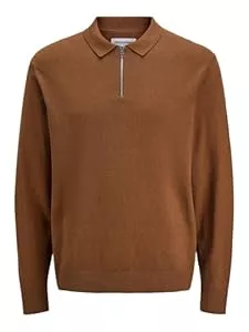 JACK &amp; JONES Pullover & Strickmode JACK &amp; JONES Male Gestricktes Polo Einfarbig Gestricktes Polo