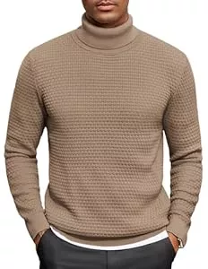 COOFANDY Pullover & Strickmode COOFANDY Herren Rollkragenpullover Winter Strickpullover Feinstrick Rollkragenshirt Pulli