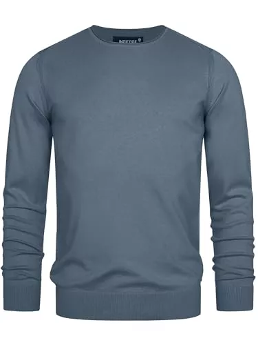 Indicode Pullover & Strickmode Indicode Herren Gamal Strickpullover aus 80% Baumwolle | Pullover O-Neck Pulli Männer