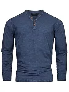 Indicode Langarmshirts Indicode Herren INKilsone Langarmshirt aus 100% Baumwolle | Herrenshirt Langarm Longsleeve Shirt Männer